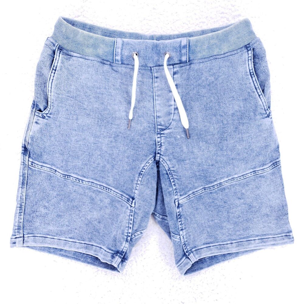 H&M Jean Shorts Denim Cotton Mens SZ S Blue Straight Stretch VTG Soft 90s Y2K